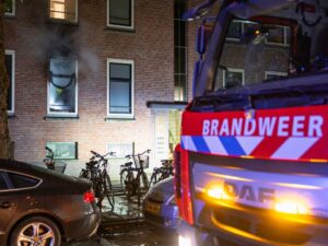 Brand in een woning in Rotterdam