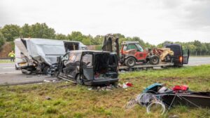 Auto ongeluk op de A27 snelweg