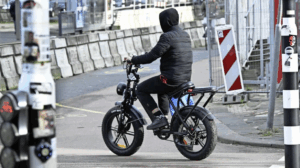 Fatbike op straat in Den Haag
