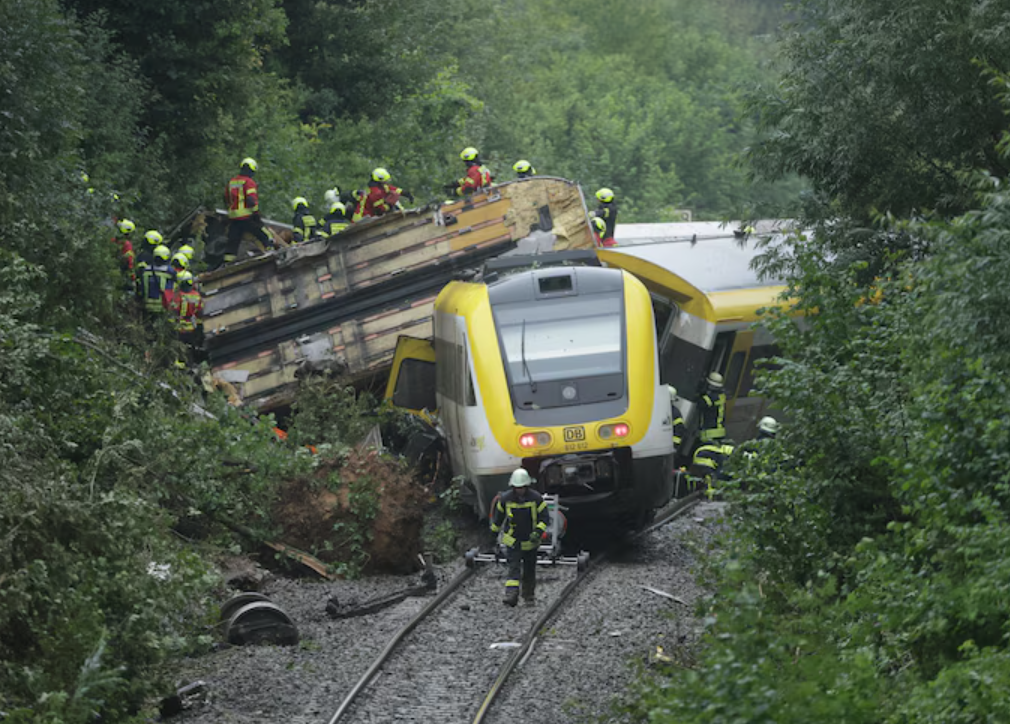 Trein ontspoord in Duitsland