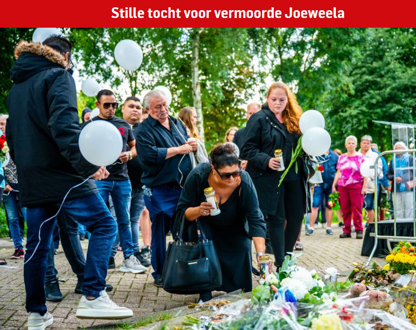 Indrukwekkende stille tocht in Gouda voor vermoorde Joeweela (39): ‘Liefde mag nooit veranderen in terreur’