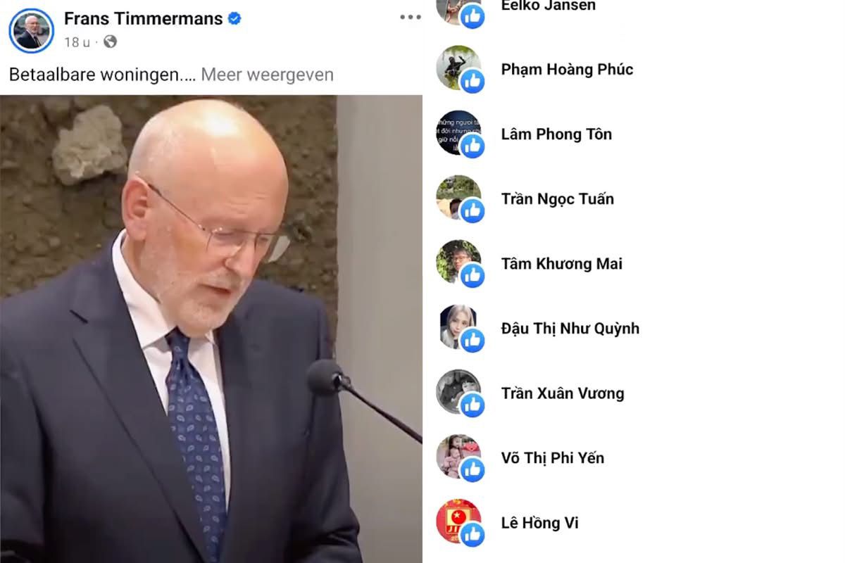 Video legt verdachte Facebook-likes bij Frans Timmermans bloot