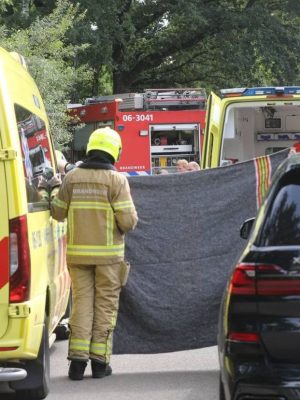 Auto rijdt over jong kind heen op camping