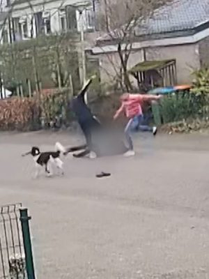 Hij zei alleen iets over een loslopende hond… wat daarna gebeurt is onvoorstelbaar