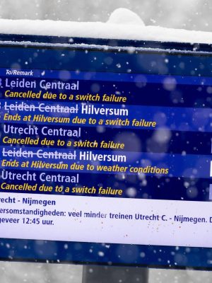 Geen treinverkeer bij NS door winterweer en IT-storing
