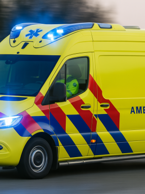 Man komt met been klem te zitten onder werkbank van honderden kilo’s in Vlijmen