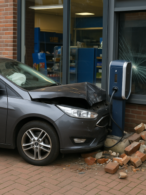 Sigarettenkoop loopt uit de hand – auto total loss na bizarre vluchtpoging