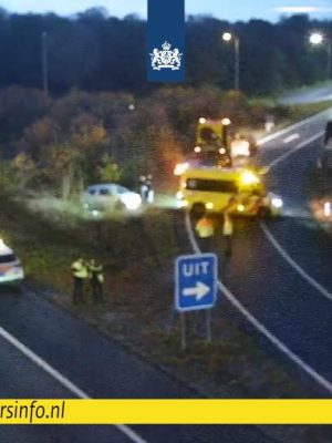 Grote file op A58: afrit Best dicht na ongeluk