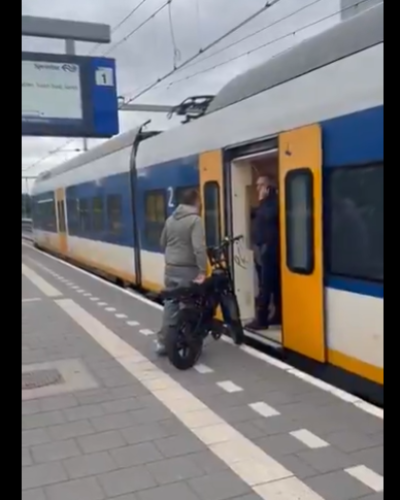 Man woedend op conducteur na weigering fatbike in trein