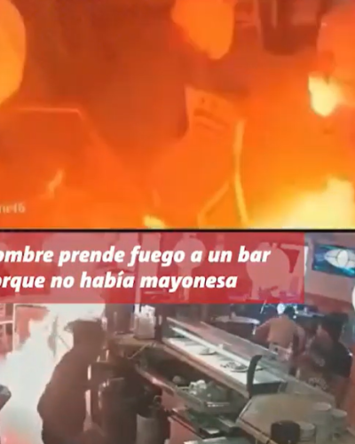 Woedende klant zet Spaanse bar in lichterlaaie omdat hij geen ketchup en mayonaise kreeg