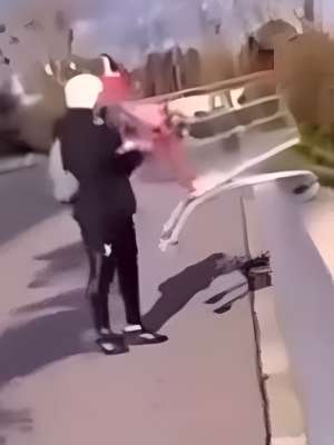 Kanspareltjes gooien winkelwagen van viaduct