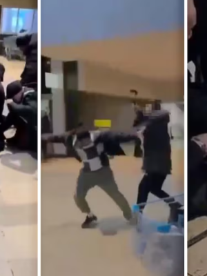 Heftige aanval met hakbijl in winkelcentrum, omstanders werken verdachte tegen de grond