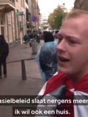 Man wordt geïnterviewd over rellen bij ‘Els Rechts’-demonstratie